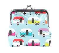 Multi 1 Blu Scuro Galaxy Cielo Notturno con Stelle Luminose Senza Cuciture Donna Portamonete in Pelle Hasp Card Key Change Wallet Piccola Fibbia Borsa Custodia Kiss Lock Clutch Pouch Tasca per Ragazze