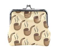 Multi 1 Seamless Autumn Golden Brown Leaves Foglia d'oro Sagome Portamonete in pelle da donna Hasp Card Key Change Wallet Piccola fibbia Borsa a mano Kiss Lock Clutch Pouch Tasca per ragazze Ladies