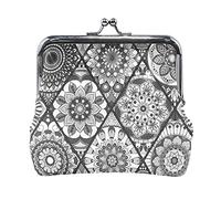 Multi 10 Oro Lucido Oro Scintillante Sfondo Giallo Vacanze Tinsel Modello Donna Portamonete in Pelle Hasp Card Key Change Wallet Piccola Fibbia Borsa Borsa Bacio Lucchetto Pochette Tasca per Ragazze L