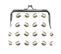 Multi 10 Oro Lucido Oro Scintillante Sfondo Giallo Vacanze Tinsel Modello Donna Portamonete in Pelle Hasp Card Key Change Wallet Piccola Fibbia Borsa Borsa Bacio Lucchetto Pochette Tasca per Ragazze L