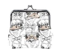 Multi 10 St Patrick's Shamrock Leprechaun Hat Pot of Gold Rainbow on White Portamonete in pelle da donna Hasp Card Key Change Wallet Small Buckle Handbag Case Kiss Lock Clutch Pouch Pocket for Girls L