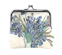 Multi 11 Due lupi che ululano alla luna piena Portamonete in pelle Kiss Lock Clutch Pouch Pocket Hasp Card Key Change Wallet Buckle Small Handbag Case for Women Girls Ladies