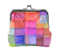 Multi 11 girasoli gialli con foglie verdi senza cuciture su bianco Portamonete in pelle da donna Hasp Card Key Change Wallet Piccola fibbia Borsa a mano Kiss Lock Clutch Pouch Tasca per ragazze Ladies