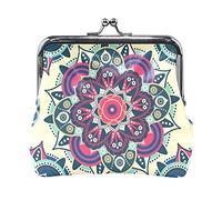 Multi 13 Seamless Autumn Golden Brown Leaves Foglia d'oro Sagome Portamonete in pelle da donna Hasp Card Key Change Wallet Piccola fibbia Borsa a mano Kiss Lock Clutch Pouch Tasca per ragazze Ladies