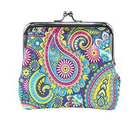 Multi 15 Fiori floreali primaverili senza cuciture Farfalle colorate su bianco Portamonete in pelle da donna Hasp Card Key Change Wallet Piccola fibbia Borsa a mano Kiss Lock Clutch Pouch Tasca per ra
