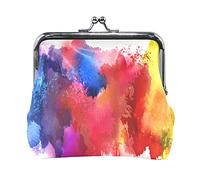 Multi 17 Blu Scuro Galaxy Cielo Notturno con Stelle Luminose Senza Cuciture Donna Portamonete in Pelle Hasp Card Key Change Wallet Piccola Fibbia Borsa Custodia Kiss Lock Clutch Pouch Tasca per Ragazz