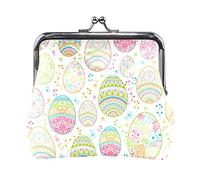 Multi 17 Parti in acciaio per auto senza cuciture Elementi monocromatici in bianco e nero Portamonete in pelle da donna Hasp Card Key Change Wallet Piccola fibbia Borsa a mano Kiss Lock Clutch Pouch T