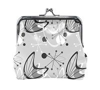 Multi 18 Vari pinguini dei cartoni animati Motivo senza cuciture su grigio Portamonete in pelle da donna Hasp Card Key Change Wallet Piccola fibbia Borsa a mano Kiss Lock Clutch Pouch Tasca per ragazz