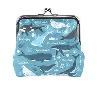 Multi 19 St Patrick's Shamrock Leprechaun Hat Pot of Gold Rainbow on White Portamonete in pelle da donna Hasp Card Key Change Wallet Piccola fibbia Borsa a mano Kiss Lock Clutch Pouch Tasca per ragazz