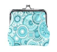 Multi 2 Blu Scuro Galaxy Cielo Notturno con Stelle Luminose Senza Cuciture Portamonete da Donna in Pelle Hasp Card Key Change Wallet Piccola Fibbia Borsa a Mano Kiss Lock Clutch Pouch Tasca per Ragazz