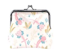 Multi 2 Hand Drawn Gold Golden Face of the Sun Stars on Black Dark Portamonete in pelle da donna Hasp Card Key Change Wallet Piccola fibbia Borsa a mano Kiss Lock Clutch Pouch Tasca per ragazze Ladies