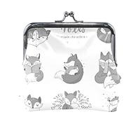 Multi 2 Seamless White Underwater Sharks Sea Weed Starfishes on Dark Portamonete in pelle da donna Hasp Card Key Change Wallet Piccola fibbia Borsa a mano Kiss Lock Clutch Pouch Tasca per ragazze Ladi