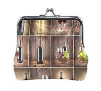 Multi 20 Blu Scuro Galaxy Cielo Notturno con Stelle Luminose Senza Cuciture Donna Portamonete in Pelle Hasp Card Key Change Wallet Piccola Fibbia Borsa Custodia Kiss Lock Clutch Pouch Tasca per Ragazz