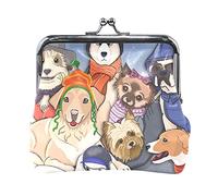 Multi 20 Claude Monet Il Parc Monceau Portamonete in pelle Kiss Lock Clutch Pouch Pocket Hasp Card Key Change Wallet Buckle Small Handbag Case for Women Girls Ladies
