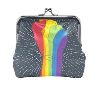Multi 20 St Patrick's Shamrock Leprechaun Hat Pot of Gold Rainbow on White Portamonete in pelle da donna Hasp Card Key Change Wallet Piccola fibbia Borsa a mano Kiss Lock Clutch Pouch Tasca per ragazz