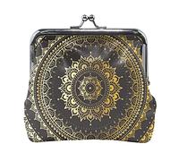 Multi 3 Blu Scuro Galaxy Cielo Notturno con Stelle Luminose Senza Cuciture Portamonete da Donna in Pelle Hasp Card Key Change Wallet Piccola Fibbia Borsa a Mano Kiss Lock Clutch Pouch Tasca per Ragazz