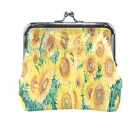 Multi 3 Two Howling Wolves At Full Moon Portamonete in pelle Kiss Lock Clutch Pouch Pocket Hasp Card Key Change Wallet Buckle Small Handbag Case for Women Girls Ladies