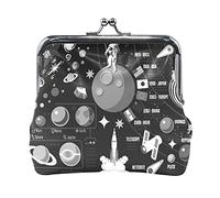 Multi 3 vari pinguini dei cartoni animati motivo senza cuciture su grigio Portamonete in pelle da donna Hasp Card Key Change Wallet Piccola fibbia Borsa a mano Kiss Lock Clutch Pouch Tasca per ragazze