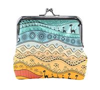 Multi 5 Parti in acciaio per auto senza cuciture Elementi in bianco e nero monocromatici Portamonete in pelle da donna Hasp Card Key Change Wallet Piccola fibbia Borsa a mano Kiss Lock Clutch Pouch Ta