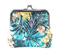 Multi 5 Seamless Floral Red Poppies Summer Floral Pattern on White Portamonete in pelle da donna Hasp Card Key Change Wallet Piccola fibbia Borsa a mano Kiss Lock Clutch Pouch Tasca per ragazze Ladies