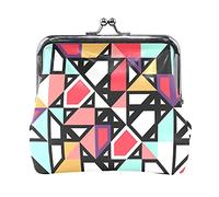 Multi 6 Disegnato a Mano Oro Etnico Circolare Beige Ornamento Fiore Donna Pelle Portamonete Hasp Card Key Change Wallet Piccola Fibbia Borsa Custodia Kiss Lock Clutch Pouch Tasca per Ragazze Ladies