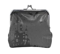 Multi 6 vari pinguini dei cartoni animati motivo senza cuciture su grigio Portamonete in pelle da donna Hasp Card Key Change Wallet Piccola fibbia Borsa a mano Kiss Lock Clutch Pouch Tasca per ragazze
