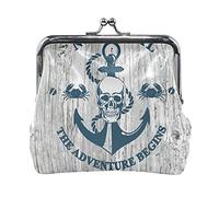 Multi 8 Blu Scuro Galaxy Cielo Notturno con Stelle Luminose Senza Cuciture Donna Portamonete in Pelle Hasp Card Key Change Wallet Piccola Fibbia Borsa Custodia Kiss Lock Clutch Pouch Tasca per Ragazze