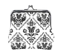 Multi 9 Blu Scuro Galaxy Cielo Notturno con Stelle Luminose Senza Cuciture Portamonete in Pelle da Donna Hasp Card Key Change Wallet Piccola Fibbia Borsa a Mano Kiss Lock Clutch Pouch Tasca per Ragazz