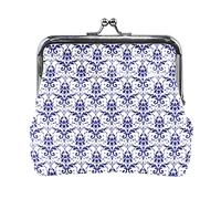 Multi 9 Fiori floreali primaverili senza cuciture Farfalle colorate su bianco Portamonete in pelle da donna Hasp Card Key Change Wallet Piccola fibbia Borsa a mano Kiss Lock Clutch Pouch Tasca per rag