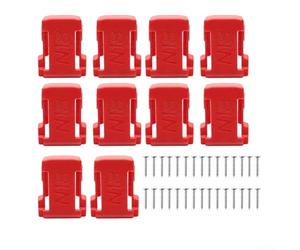 Multi-Ah compatibile per supporto batteria per utensili da 18 V con clip da cintura e configurazione di montaggio a parete a tre fori (10 pezzi)
