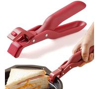 Multi-Angle Hot Plate Gripper, Hot Plate Gripper Tongs, Multi-Function Anti-Scald Bowl Clip, Silicone Non-Slip Hot Dish Plate Holder, Microwave Oven Cooking, for Bowls,Pans,Dishes (Red-1pc)