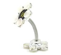 Multi-Angolo ruotabile Supporto per Telefono a Doppia Faccia Supporto per Ventosa Supporto per Fiori Supporto per Supporto Aspirazione Portatile a 360 Gradi (Silver)