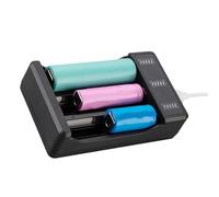 Multi Bay - Scatola di ricarica per batterie 18650 21700, ricarica rapida USB C, con avvisi LED