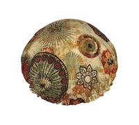Multi cappelli riutilizzabili stampati della doccia del medaglione, copricapo di doppio strato per la stazione termale ed il salone, grande involucro dei capelli