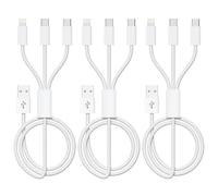 Multi Cavo di Ricarica [3Pezzi, 1.2M] 3 in 1 Multiplo Cavetto Micro USB Tipo C Nylon Intrecciato Cavo di Ricarica USB per iPhone 16/15/14, Samsung S23/S22/S10/S9/S8, Huawei P30/P20, Xiaomi, OnePlus