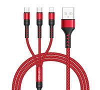 Multi Cavo di Ricarica, RAVIAD 3 in 1 USB Cavo Micro USB Tipo C in Nylon Intrecciato Multi Cavo USB per Samsung Galaxy S10/S9/S8/A50/A40, Xiaomi Redmi Note 7/8/Mi 9, Huawei P30/P20, Motorola Moto G7.