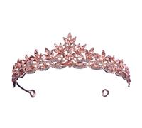 Multi-Color Rhinestone Bridal Tiara - European Style Crown For Weddings & Events(Champagne)
