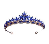 Multi-Color Rhinestone Bridal Tiara - European Style Crown For Weddings & Events(Treasure Blue)