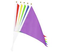 Multi-Colore Bandiera Mano Sostegno Mini Fai-da-Te Bandiera 11.8" x 7.8" 25pz