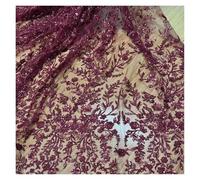 Multi Colored Lace Embroidery Fabric Is An Ideal Material For Making Wedding Dresses, Gowns, And Clothing Accessories(Apricot)