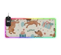 Multi-cute Cani Cartoon Style Wirel Ricarica Incandescente carino mouse pad lungo studio 30,6 x 15,7 pollici tappetini per il mouse per computer