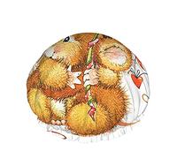 Multi D537 Mammoth Shower Head Cap Wild Life Animal Mountain Hills Grass Snow Sombreros de baño para mujeres Hombres Niñas Cabello largo Grandes impermeables reutilizables Caps