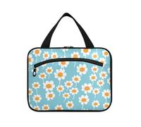 Multi-daisy Bianco appeso viaggio borsa da toilette per gli uomini con gancio, designer borsa per la cura della pelle portatile per le signore palestra bolsa de maquillaje para mujer L, Bianco