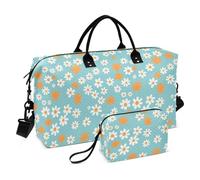 Multi-Daisy Giallo e Bianco Decorativo Borsa Da Viaggio Palestra Sport Duffel Borse con Toiletry Bag per Viaggi Grande Capacità bolso para en Avion