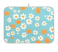 Multi-Daisy - Scolapiatti opaco con vassoio scolapiatti grande, 18 x 24 cm, colore: giallo e bianco