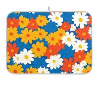 Multi-Daisy - Tappetino scolapiatti da cucina, colorato, per cucina, 45 x 61 cm, 45 x 60 cm, 45 x 61 cm