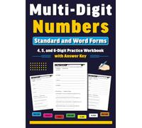 Multi-Digit Numbers: Standard and Word Forms | 4, 5, and 6-Digit Practice Workbook with Answer Key