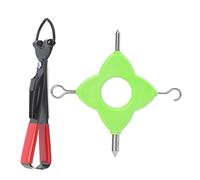 Multi Fishing Knot Puller Tool, Stainless Steel Bait Carp Angle Line Knotting Tool with Nail Clipper, Knotless Knot for Feeder Fishing
