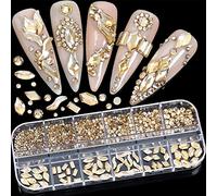 Multi Forme Vetro Per Chiodi Decorazioni Dimensioni Miste Cristalli Unghie Piatti Gemme Con Cristalli In Scatola Incantamenti Decorazioni Pietre In