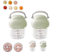 Multi-Function Electric Meat Grinder, 400ML Electric Meat Grinder, Multifunction Food Processor, Used For Dough Stirring, Onion, Meat, Nuts, Fruits, Garlic, Vegetable (2Pcs*Green)